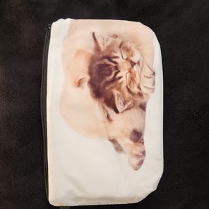 NEW - Cosmetic Bag, Storage Bag - Dog and Cat Sleeping